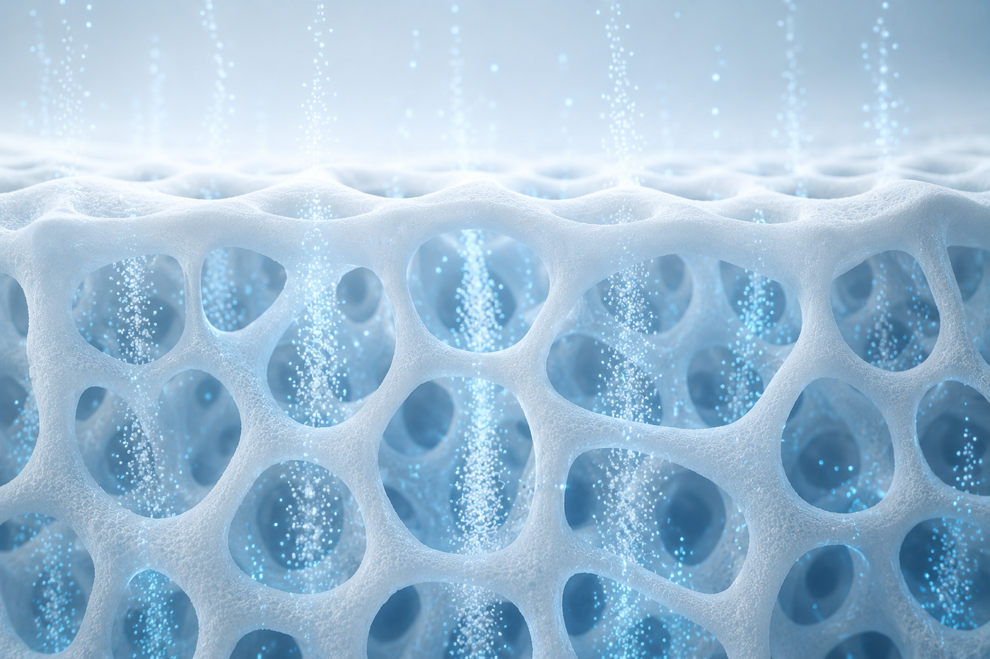 Open-cell structure allows maximum airflow and temperature regulation