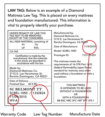 LAW TAG INFORMATION