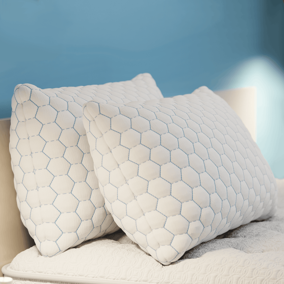 Diamond cool knit pillow top